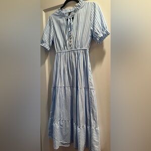 SHEIN striped blue dress